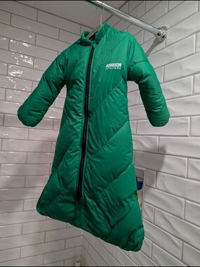 Kids' Emerald Green Puffer Snowsuit